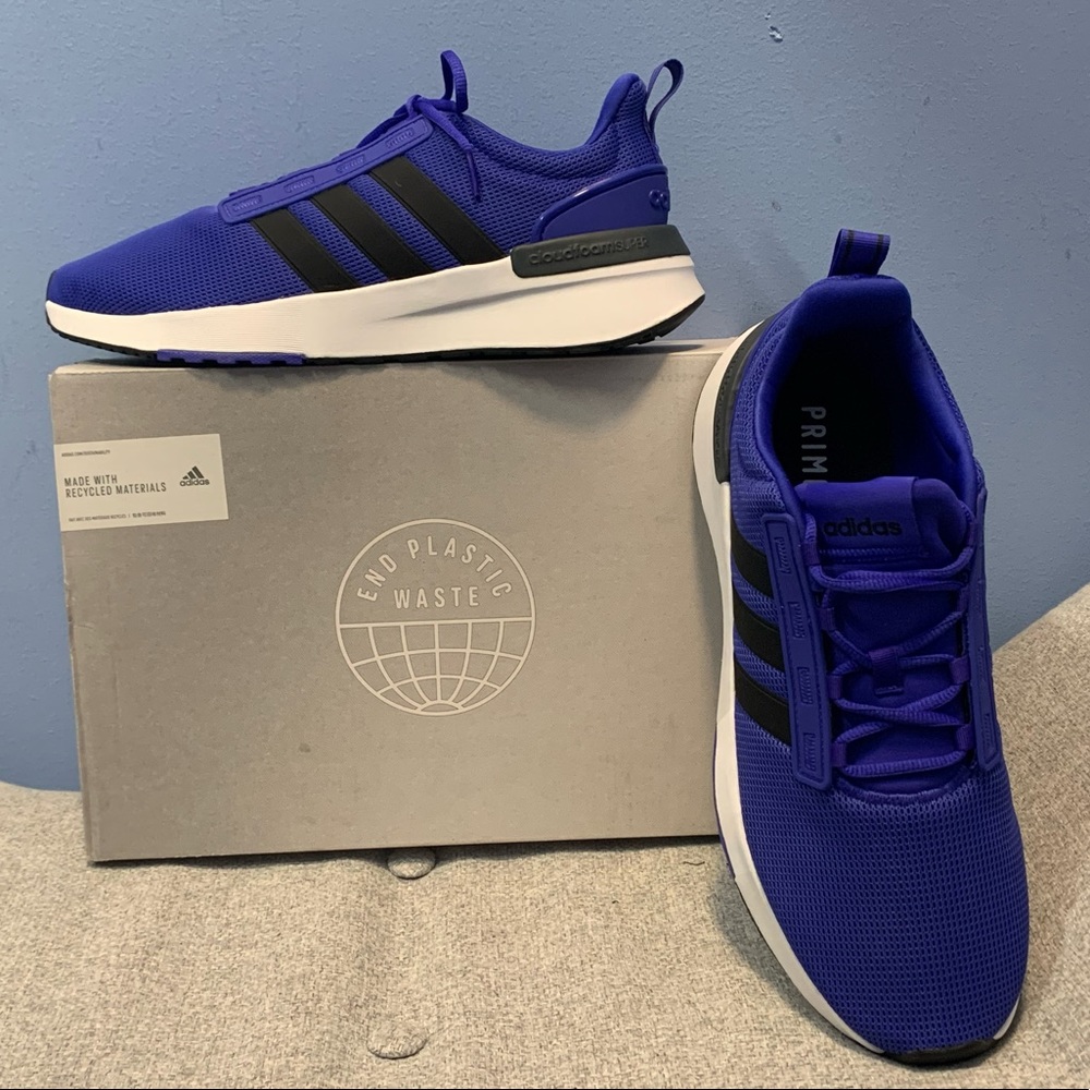 Brand New Adidas Racer TR21, Blue Sizes 10.5 and 12 in their Original Box.